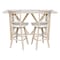 International Concepts Bar Height Table With 2 Cross Back Swivel Bar Stools - 30 in. Seat Height K-7228-42-S313SW-2 - alternate 2